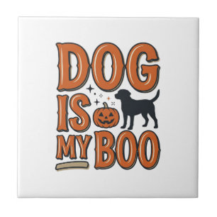 Vintage-Hund ist mein Boo-Halloween-Shirt-Design_1 Fliese