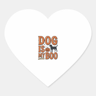 Vintage-Hund ist mein Boo-Halloween-Shirt-Design_1 Herz-Aufkleber
