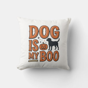 Vintage-Hund ist mein Boo-Halloween-Shirt-Design_1 Kissen