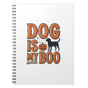 Vintage-Hund ist mein Boo-Halloween-Shirt-Design_1 Notizblock
