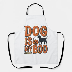 Vintage-Hund ist mein Boo-Halloween-Shirt-Design_1 Schürze