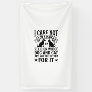 Vintage-Hund-Katze-Religion-Zitat-Pet-Liebhaber-De Banner