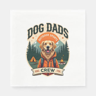 Vintage Hund Väter Outdoor-Sport-Crew Golden Retri Serviette