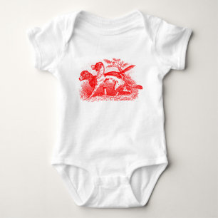 Vintage Hunde Baby Strampler
