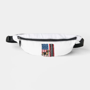 Vintage-Hunde-Flagge Pfotenabdruck Patriotisches-S Bauchtasche
