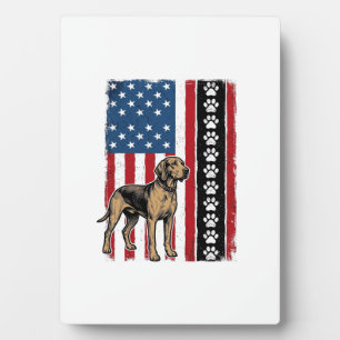 Vintage-Hunde-Flagge Pfotenabdruck Patriotisches-S Fotoplatte