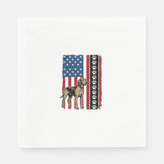 Vintage-Hunde-Flagge Pfotenabdruck Patriotisches-S Serviette