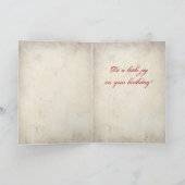 Vintage Hunde Geburtskarte Karte (Innenseite)