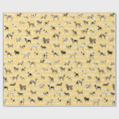 Vintage Hunde Geschenkpapier (Flach)