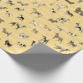 Vintage Hunde Geschenkpapier (Ecke)