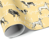 Vintage Hunde Geschenkpapier (Rolleneckpunkt)