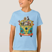 Vintage Hunde in Hippie Van T-Shirt (Vorderseite)