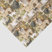 Vintage Hunde malen Seidenpapier (Ausschnitt)