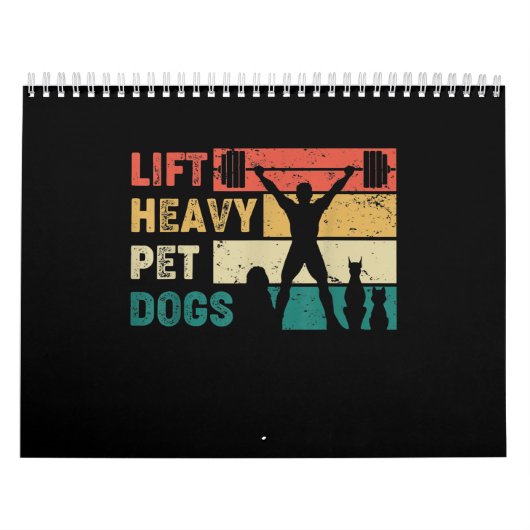 Vintage Hunde mit schweren Hunden Fitness Kalender (Titelbild)