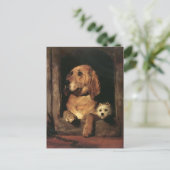 Vintage Hunde Postkarte (Stehend Vorderseite)