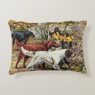 Vintage Hunde Setter Trio Zierkissen