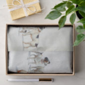 Vintage Hunde um den Weihnachtsbaum Seidenpapier (Geschenk)