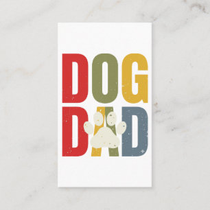Vintage-Hunde-Vater-Pfotenabdruck-Retro-Typografie Visitenkarte