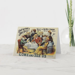 Vintage Hundeausstellung Ankündigung, Karte