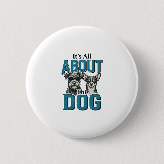 Vintage-Hundefreund-Zitat-Vektordesign_1 Button (Vorderseite)