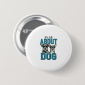 Vintage-Hundefreund-Zitat-Vektordesign_1 Button (Vorne & Hinten)