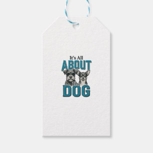 Vintage-Hundefreund-Zitat-Vektordesign_1 Geschenkanhänger