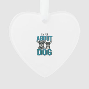 Vintage-Hundefreund-Zitat-Vektordesign_1 Ornament
