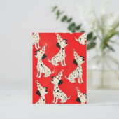 Vintage-Hundegeburtstag Postkarte (Stehend Vorderseite)