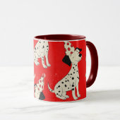 Vintage-Hundegeburtstag Tasse (VorderseiteRechts)