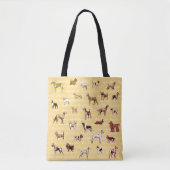 Vintage Hundeillustrations-Tasche Tasche (Vorderseite)
