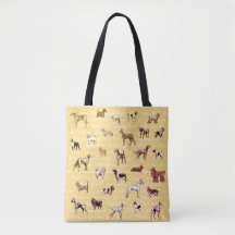 Vintage Hundeillustrations-Tasche