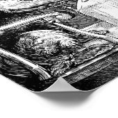 Vintage Hundelabbildung zum Abendessen Poster (Ecke)