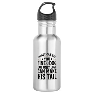 Vintage-Hundeliebe-Zustandstypografie-Design_1 Edelstahlflasche