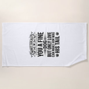 Vintage-Hundeliebhaber-Zitat-Typografie-Design_1 Strandtuch