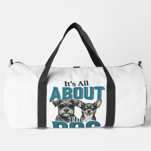 Vintage-Hundeliebhaber-Zitat-Vektordesign_1 Duffle Bag