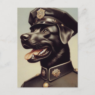 Vintage Hundemalerei Postkarte