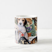 Vintage-Hundemotiv-Stoff-Tasse Kaffeetasse (Mittel)