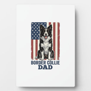 Vintage-Hundeshirt mit Patrioten-Motiv für Border Fotoplatte