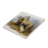 Vintage Hundezucht Fliese (Seite)