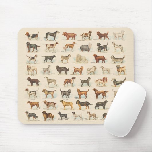 Vintage Hundezucht Mousepad (Mit Mouse)