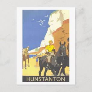 Vintage Hunstanton England Reiseplakat Postkarte