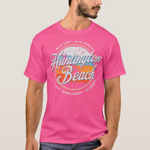 Vintage Huntington Beach Badge Surfing Life OC Cal T-Shirt