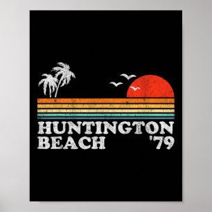 Vintage Huntington Beach Kalifornien Retro Surfen Poster