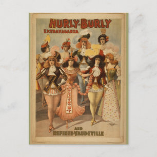 Vintage: Hurly Burly Extravaganza, 1899 Postkarte