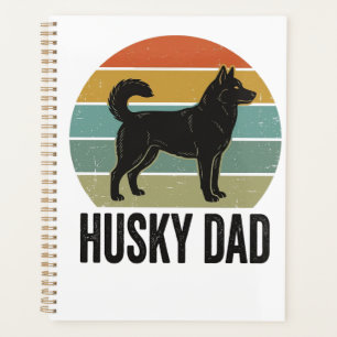Vintage Husky Dad Retro Hund Vektor Design_1 Planer
