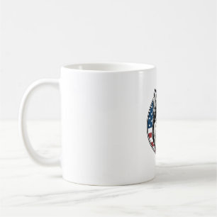 Vintage-Husky-patriotischer-Hund-Vektor-Shirt-Desi Kaffeetasse