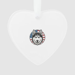 Vintage-Husky-patriotischer-Hund-Vektor-Shirt-Desi Ornament