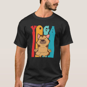 Vintage-Husky-Yoga-Figuren Lustig Für Hunde-Yoga-L T-Shirt
