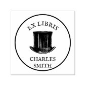 Vintage-Hut-Ex-Libris-Bookplate Permastempel (Design)