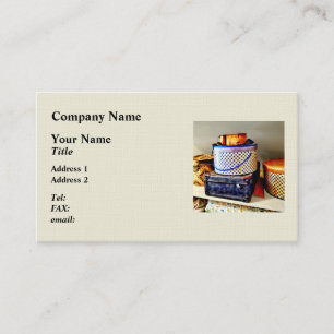 Vintage Hutboxen Visitenkarte